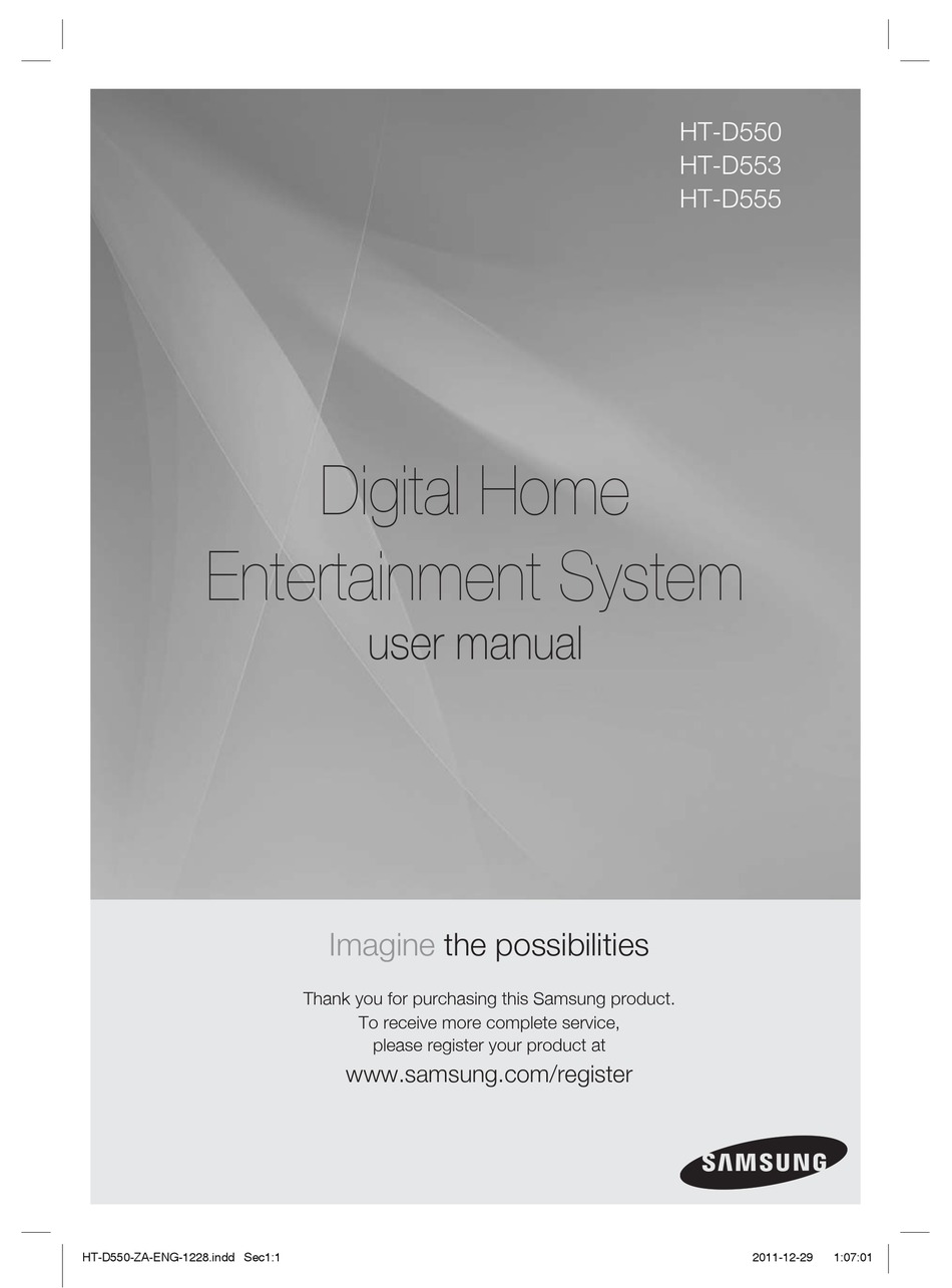 SAMSUNG HT-D553 USER MANUAL Pdf Download | ManualsLib