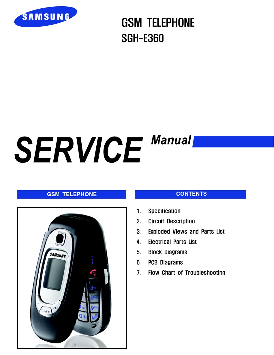 Samsung Sgh E360 Service Manual Pdf Download Manualslib