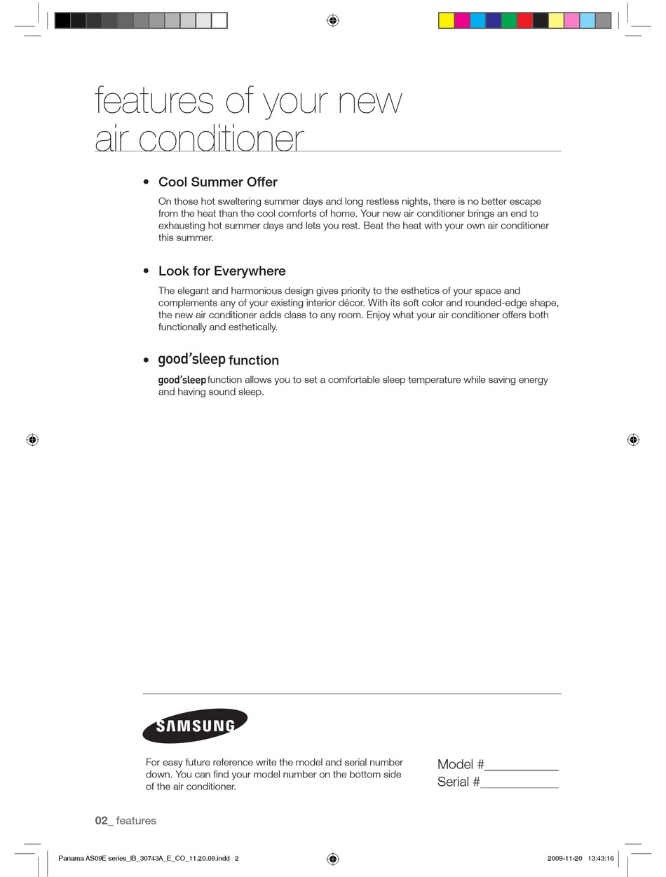 SAMSUNG AS09E SERIES USER MANUAL Pdf Download ManualsLib