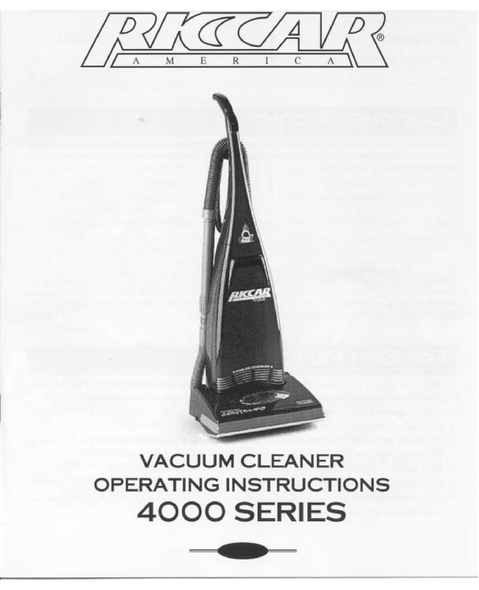 RICCAR 4000 SERIES OPERATING INSTRUCTIONS MANUAL Pdf Download ManualsLib