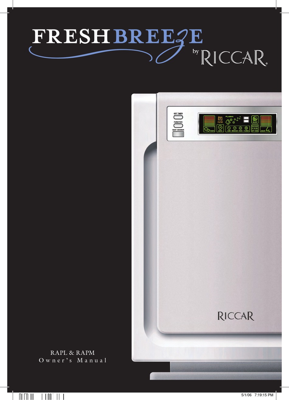 RICCAR RAPL OWNER'S MANUAL Pdf Download ManualsLib