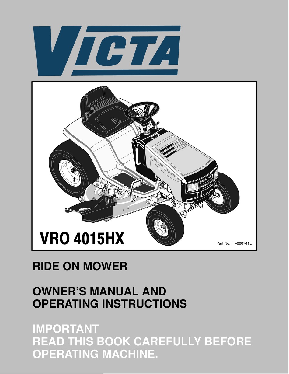 Victa mower outlet manual