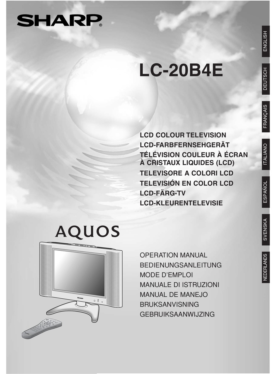 SHARP AQUOS LC-20B4E OPERATION MANUAL Pdf Download | ManualsLib