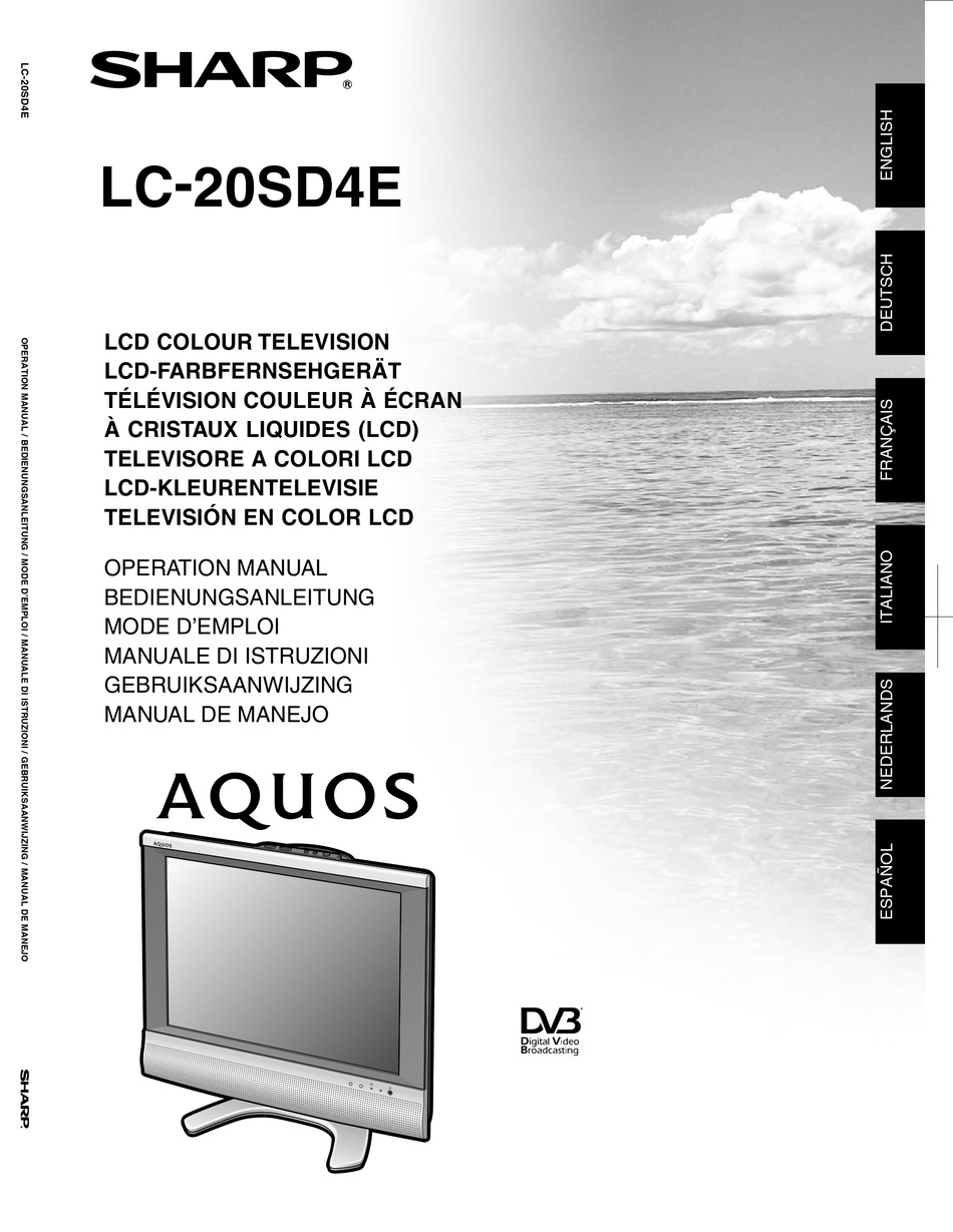 SHARP AQUOS LC-20SD4E OPERATION MANUAL Pdf Download | ManualsLib