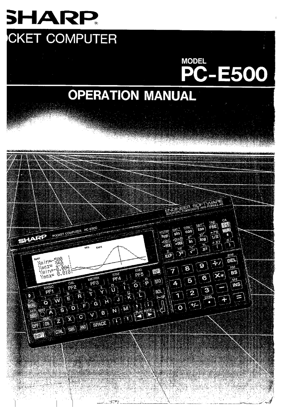 SHARP PC E OPERATION MANUAL Pdf Download   ManualsLib