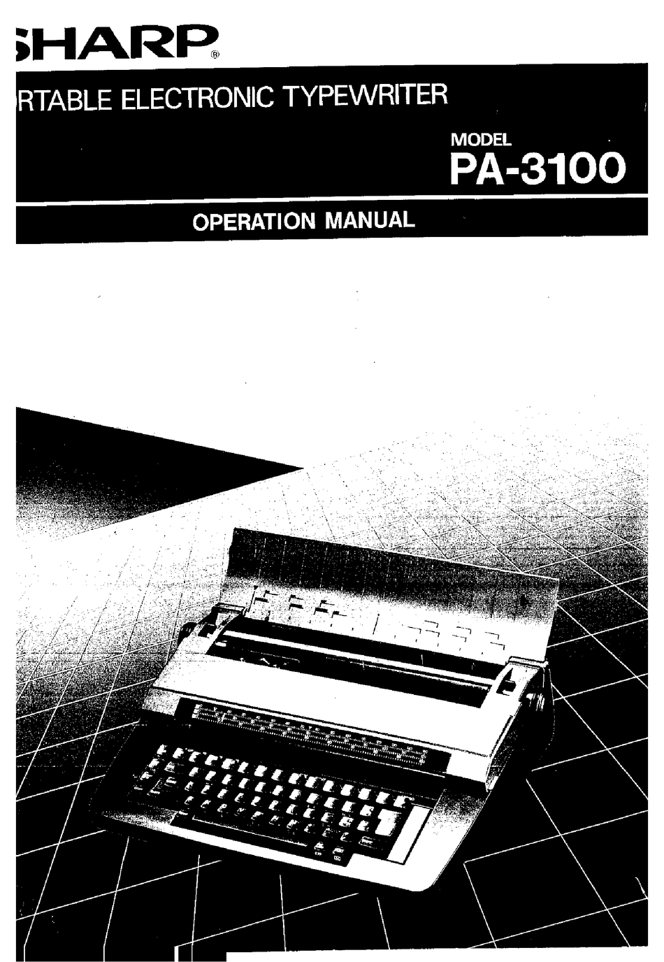Sharp Pa 3100 Operation Manual Pdf Download Manualslib