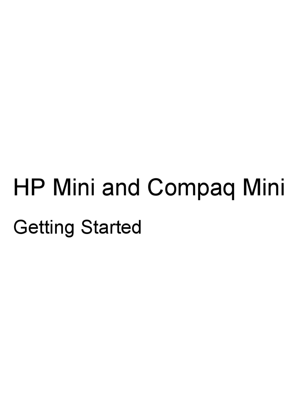 hp mini boot from usb