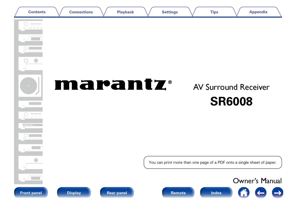 MARANTZ SR6008 OWNER'S MANUAL Pdf Download | ManualsLib