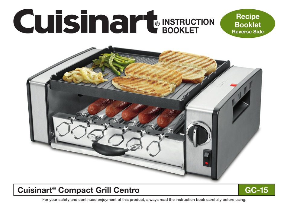 CUISINART GC15 INSTRUCTION BOOKLET Pdf Download ManualsLib
