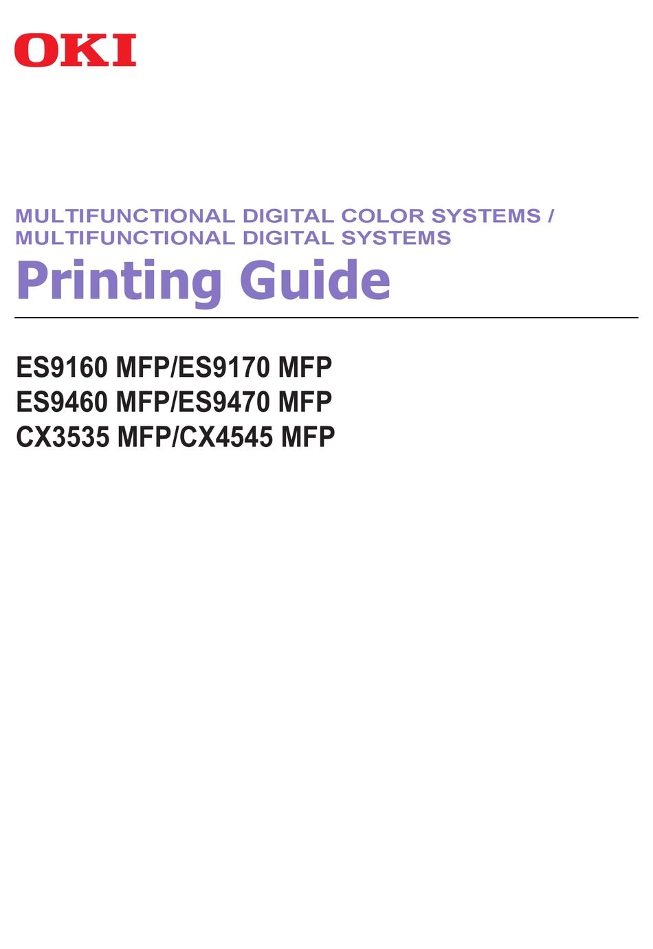 OKI CX MFP PRINTING MANUAL Pdf Download ManualsLib