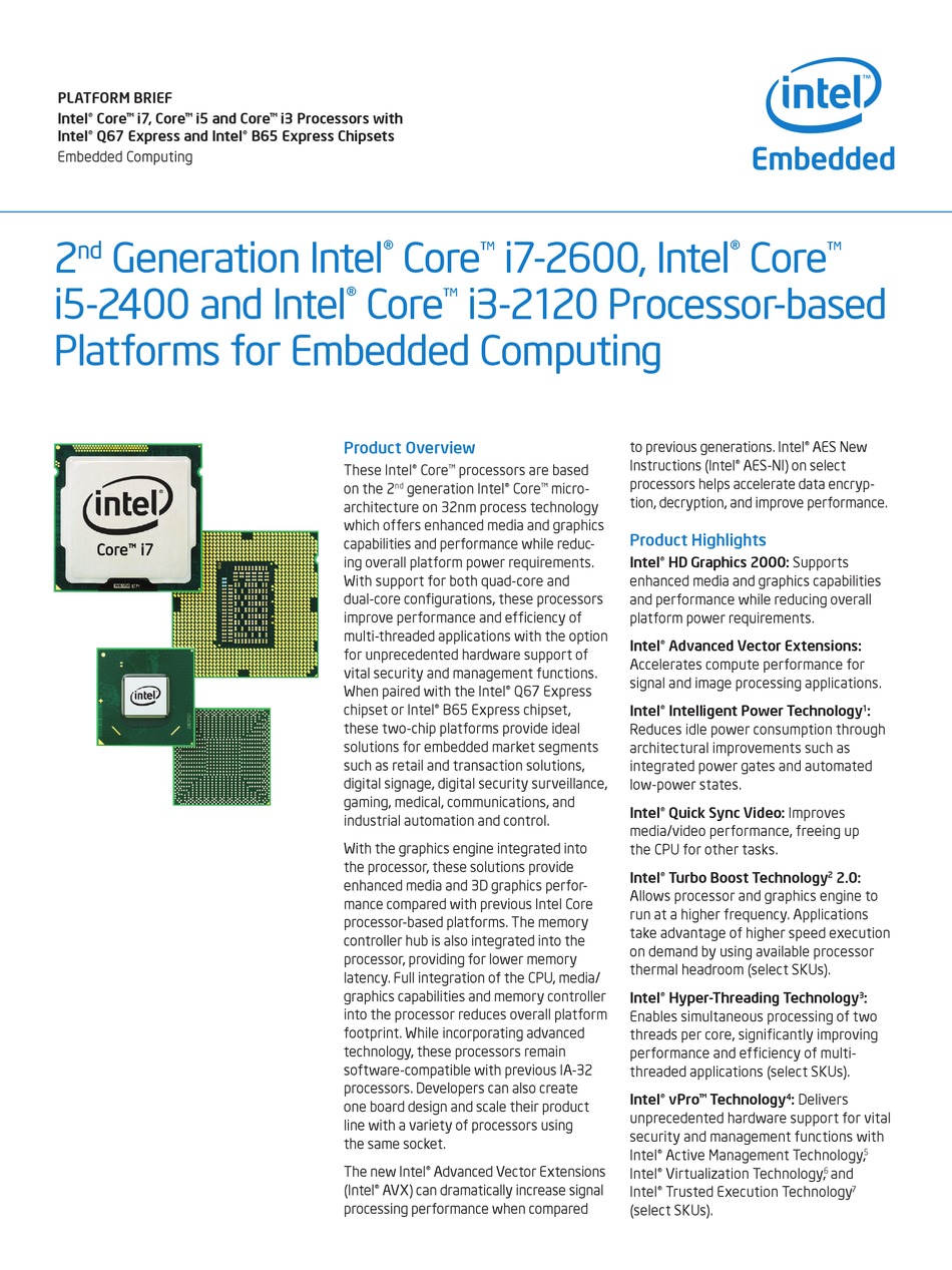 intel core i5 2400 2.4 chipset