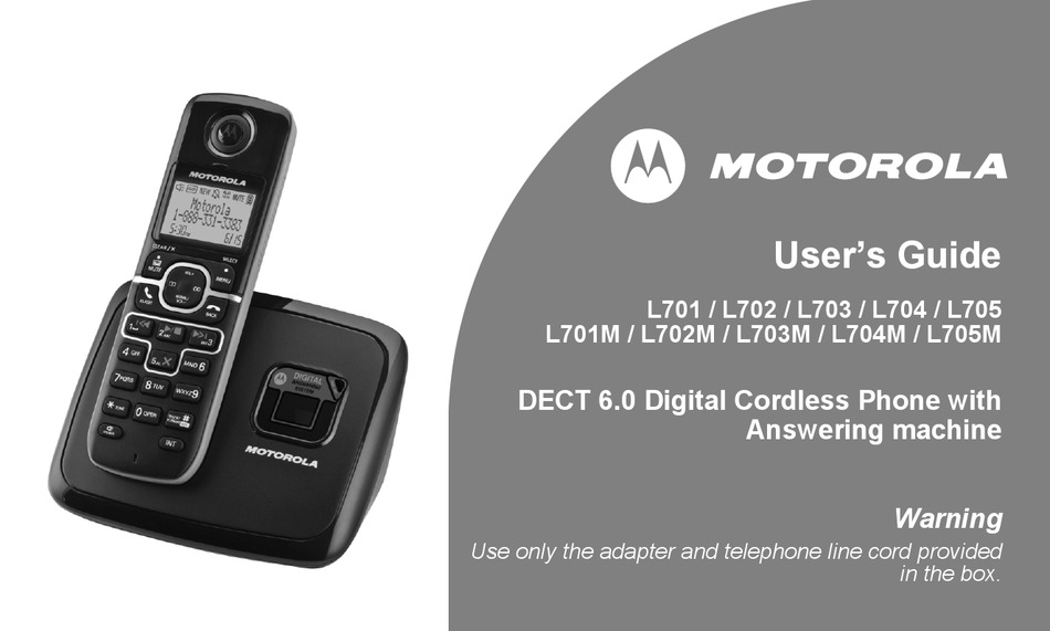 MOTOROLA L701 USER MANUAL Pdf Download ManualsLib