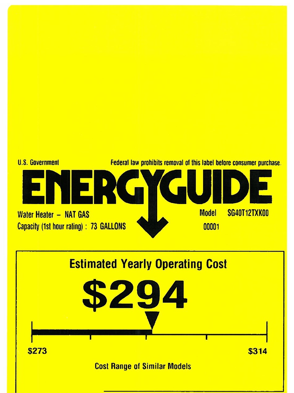 GE SG40T12TXK ENERGY MANUAL Pdf Download | ManualsLib
