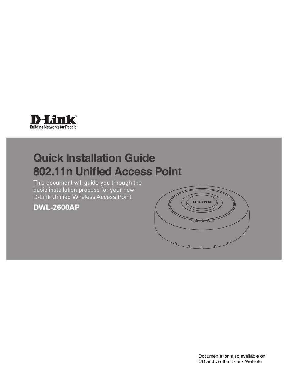 D Link Dwl 2600ap Quick Installation Manual Pdf Download Manualslib