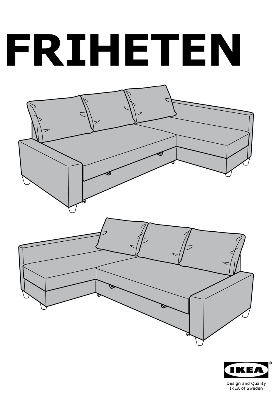 Ikea Friheten Assembly Instructions, Sofa Bed Assembly Instructions