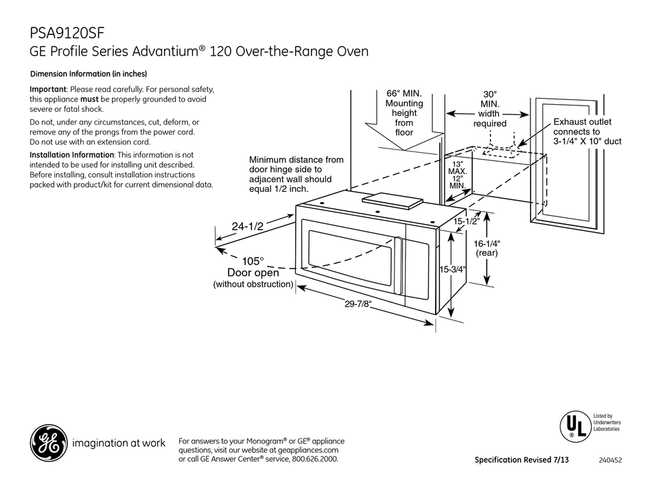 ge profile psa9120sf