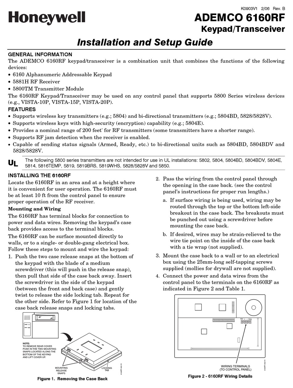 honeywell vista 20p user manual pdf