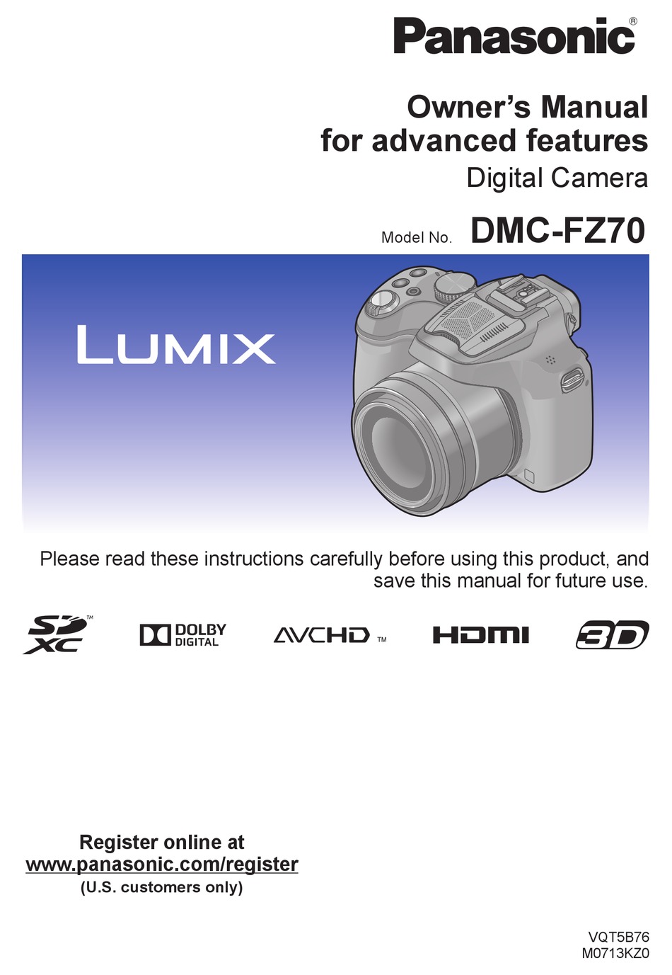 PANASONIC LUMIX DMC-FZ70 OWNER'S MANUAL Pdf Download | ManualsLib