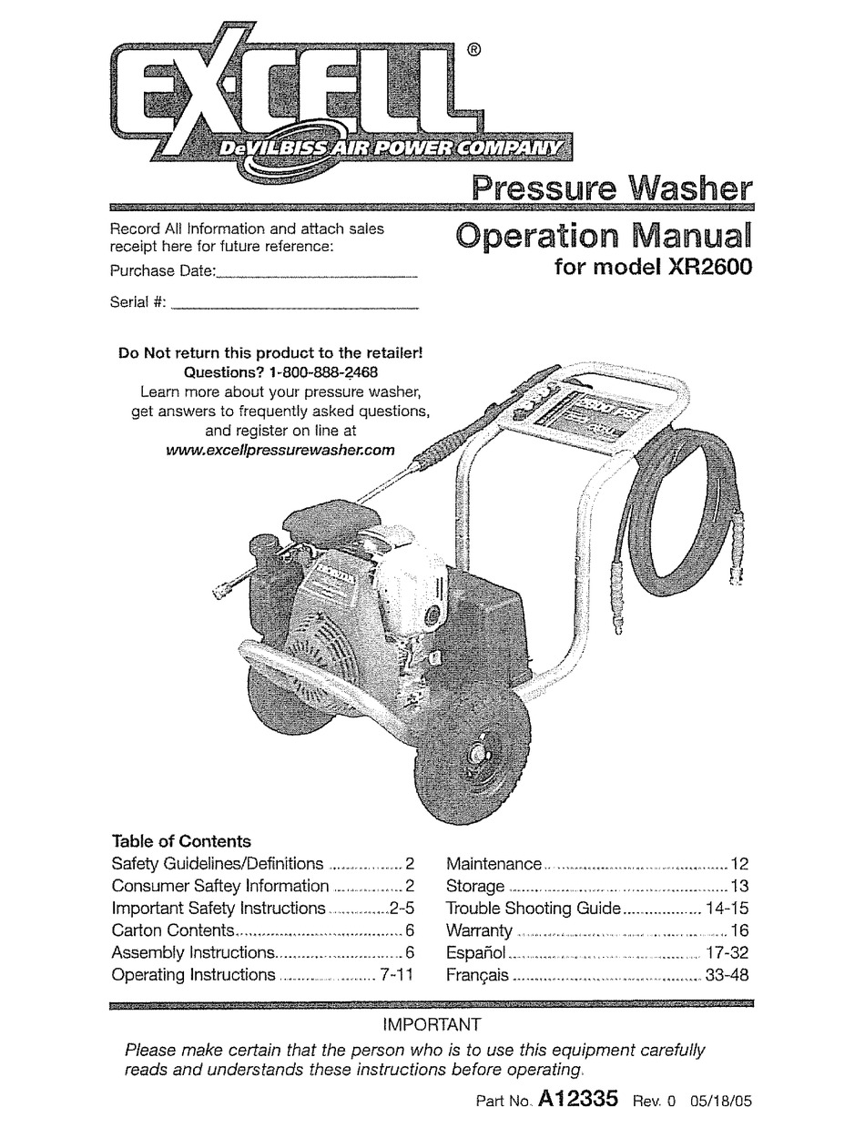 Honda Xr2600 Pressure Washer Parts Diagram Pdf | Reviewmotors.co