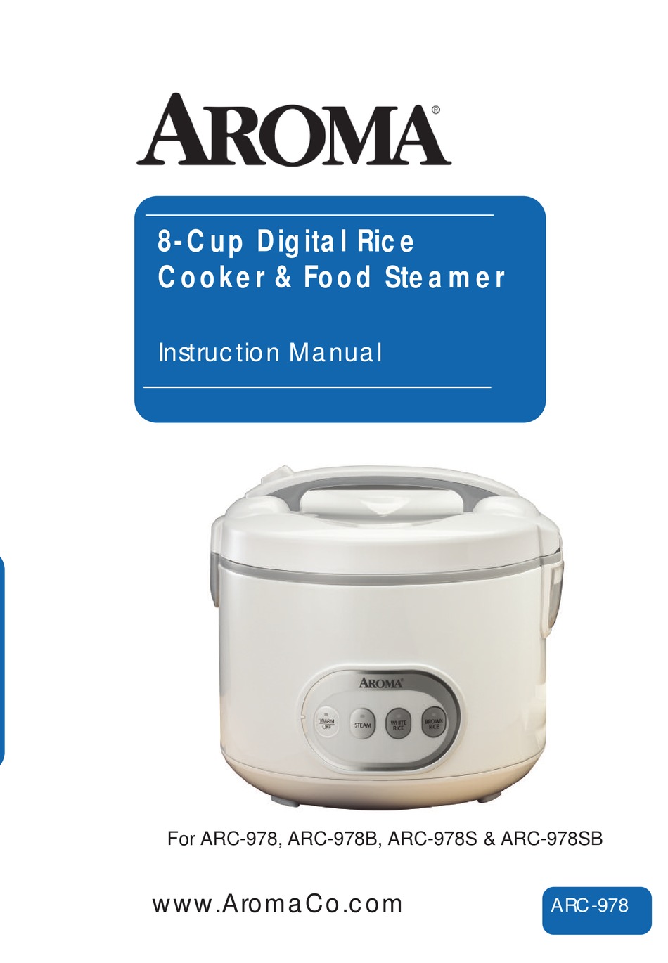 AROMA ARC-914S 4-Cup Cool-Touch Rice Cooker Instruction Manual