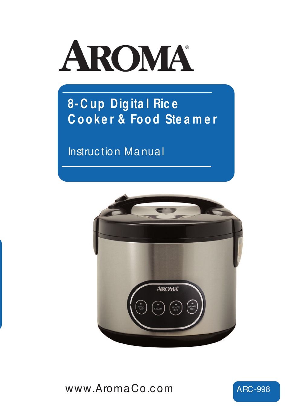 Aroma Rice Cooker Arc 998 Manual