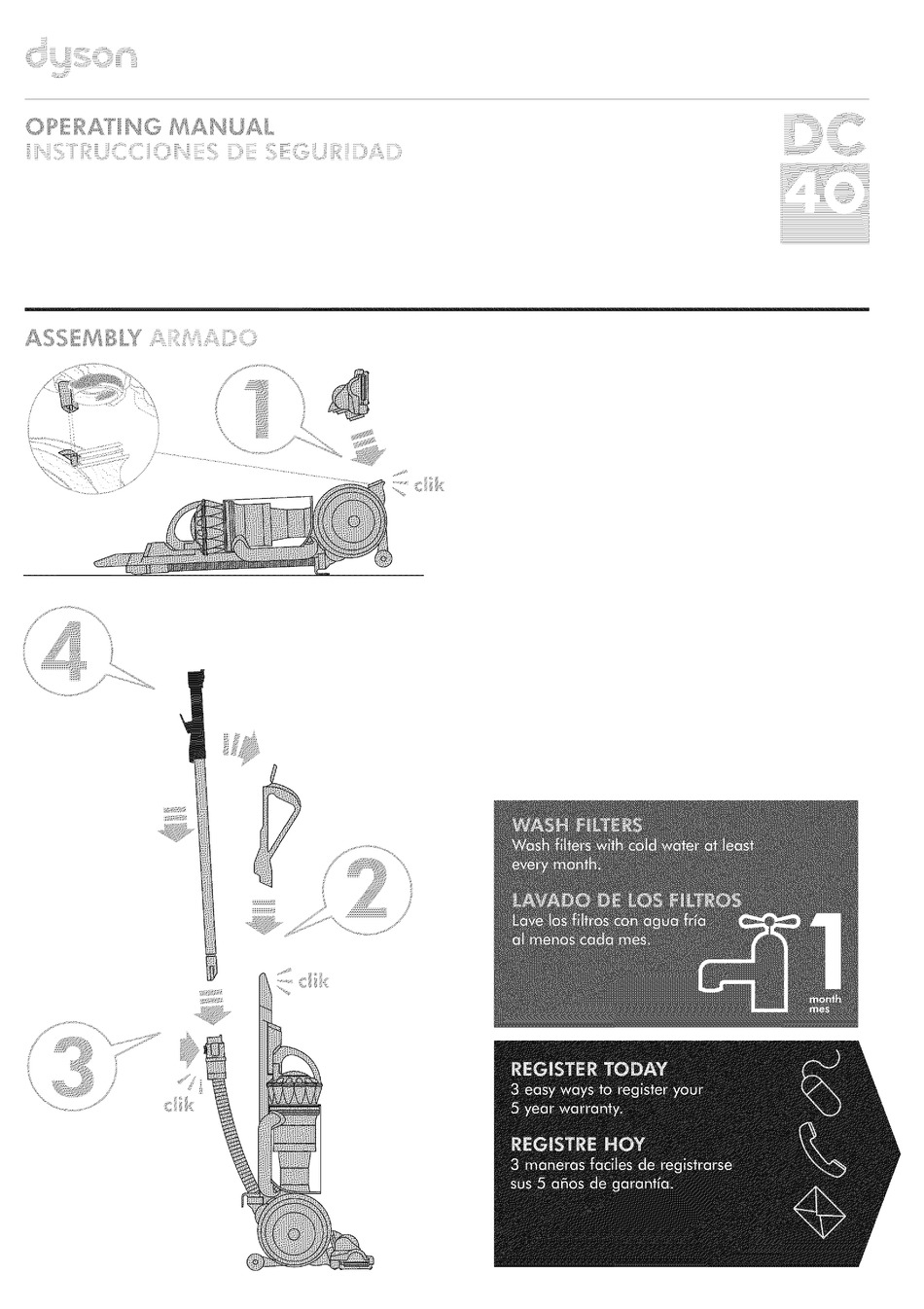 DYSON DC40 OPERATING MANUAL Pdf Download | ManualsLib