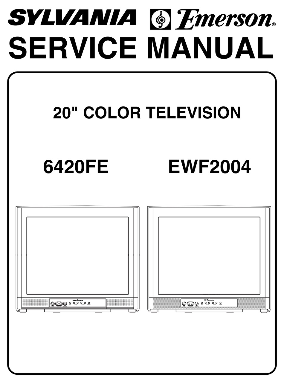 Emerson 20 U0026quot  Color Television 6420fe Service Manual Pdf