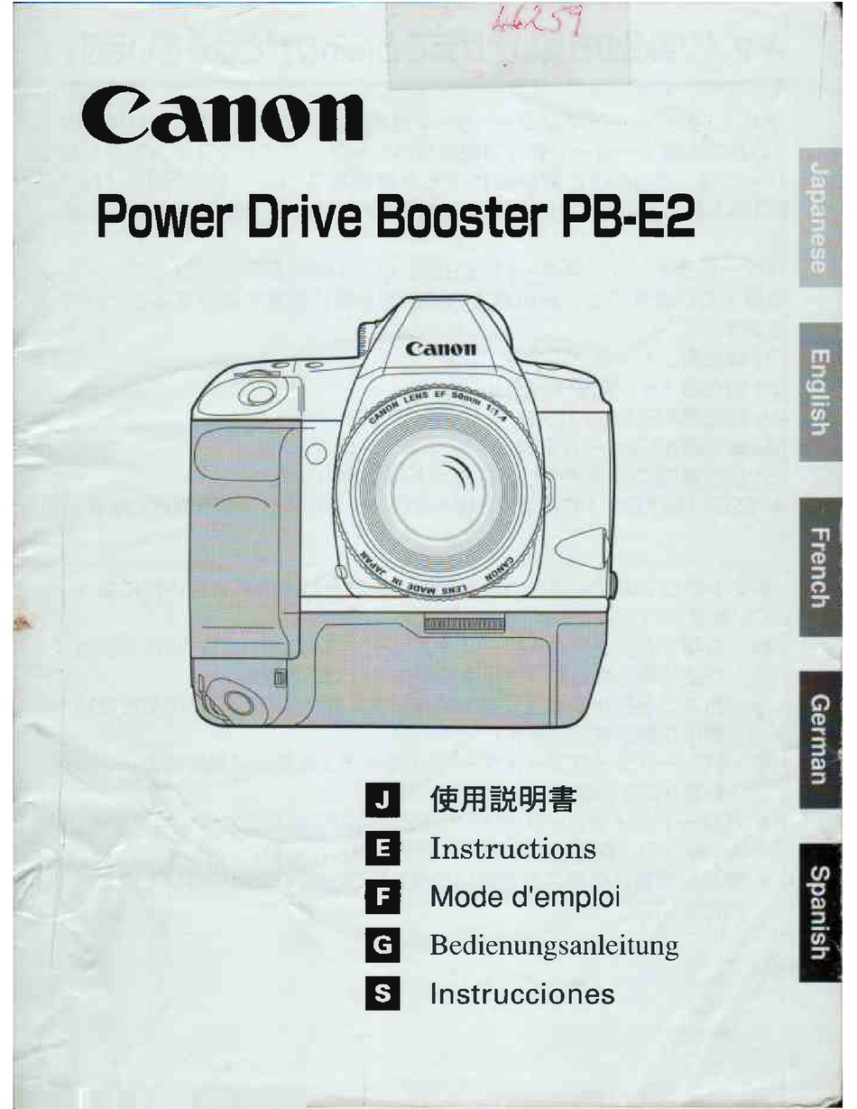 CANON PB-E2 INSTRUCTIONS MANUAL Pdf Download | ManualsLib