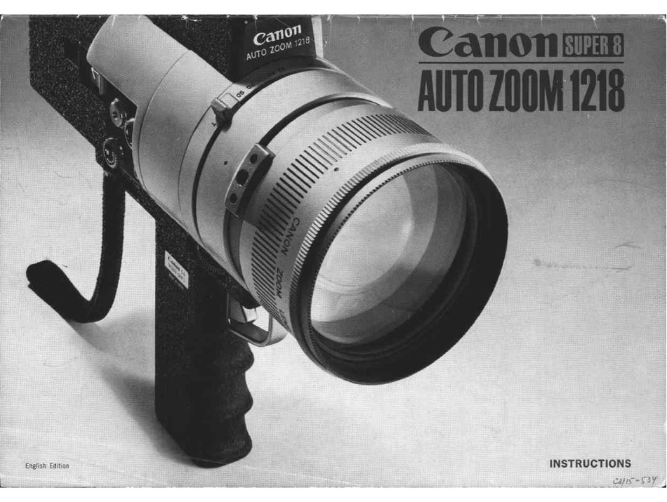 Canon Auto Zoom 1218 Super 8 mm camera Manual Instructions Book ORIGINAL 