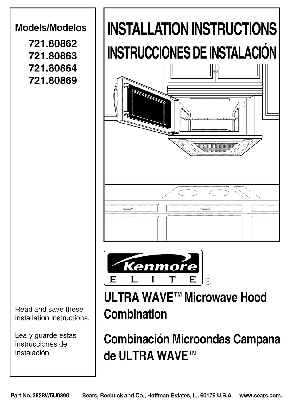 KENMORE 721.80862 INSTALLATION INSTRUCTIONS MANUAL Pdf Download ...