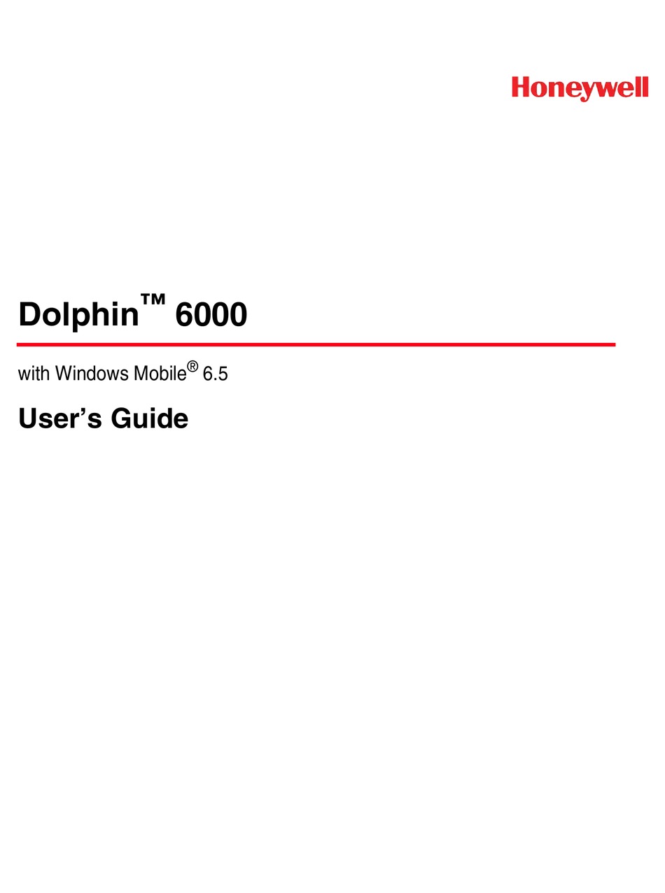 HONEYWELL DOLPHIN 6000 USER MANUAL Pdf Download ManualsLib