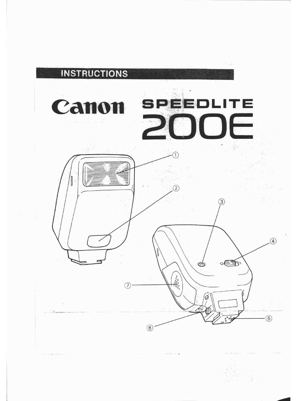 CANON SPEEDLITE 200E INSTRUCTIONS MANUAL Pdf Download ManualsLib