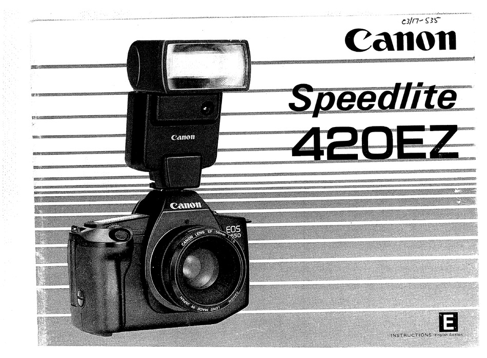 CANON SPEEDLITE 420 EZ INSTRUCTIONS MANUAL Pdf Download ManualsLib