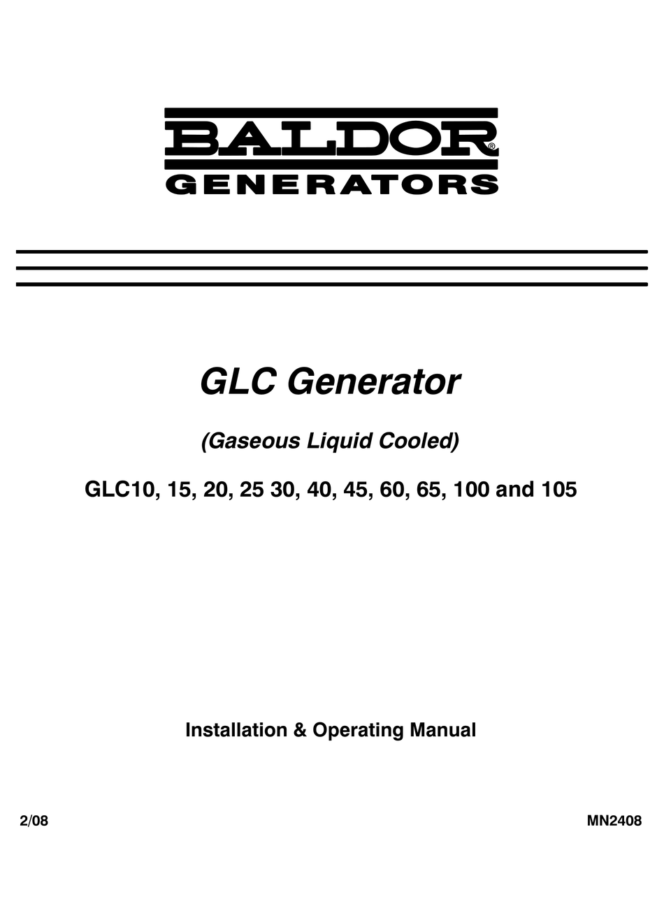 BALDOR GLC10 INSTALLATION & OPERATING MANUAL Pdf Download ManualsLib