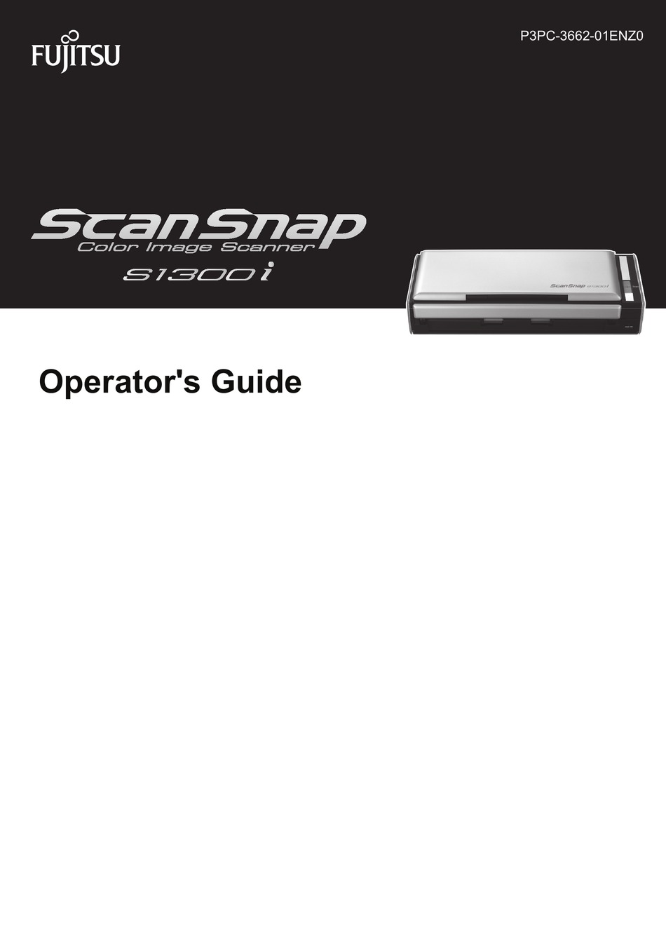 FUJITSU SCAN SNAP S1300I OPERATOR