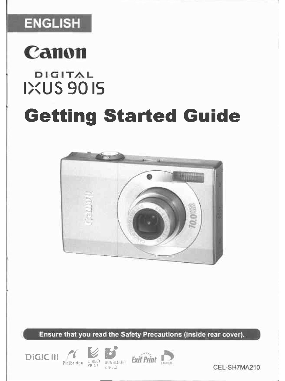 Canon Powershot SD790 IS IXUS 90 IS  Digital Camera User Guide Manual 