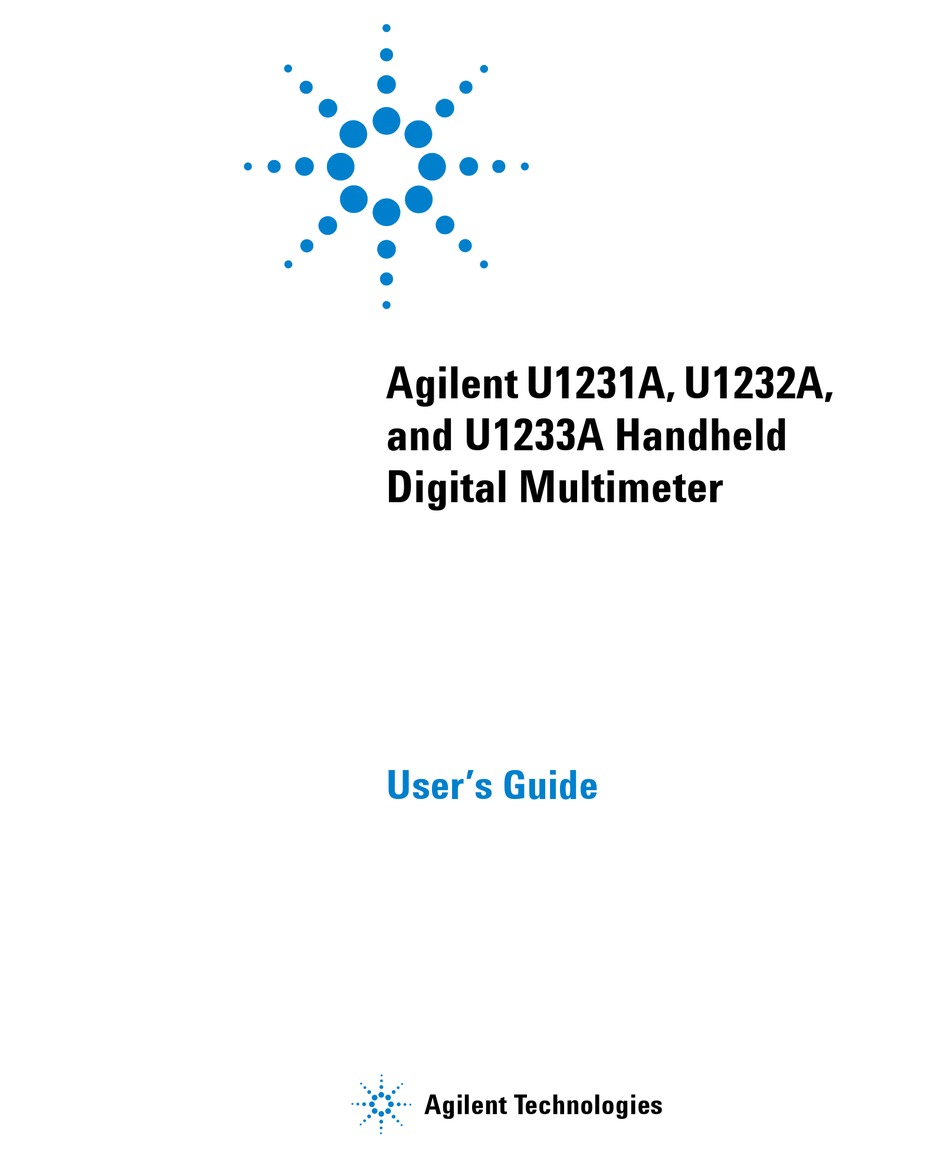 Agilent Technologies U1231a User Manual Pdf Download Manualslib