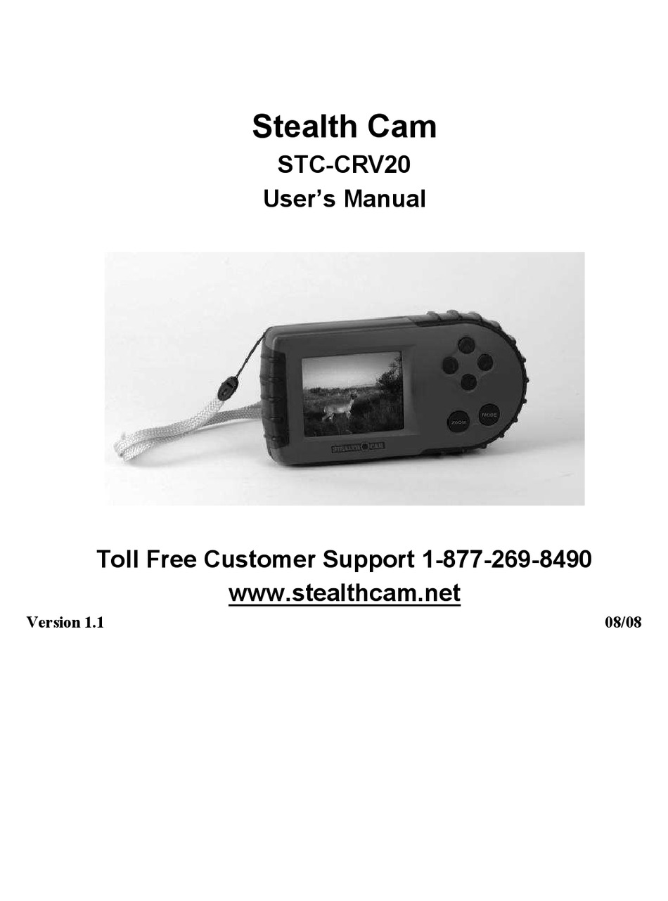 STEALTH CAM STCCRV20 USER MANUAL Pdf Download ManualsLib