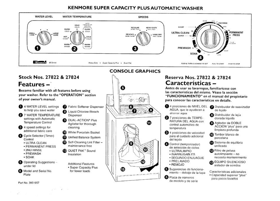 KENMORE 27822 OWNER'S MANUAL Pdf Download | ManualsLib