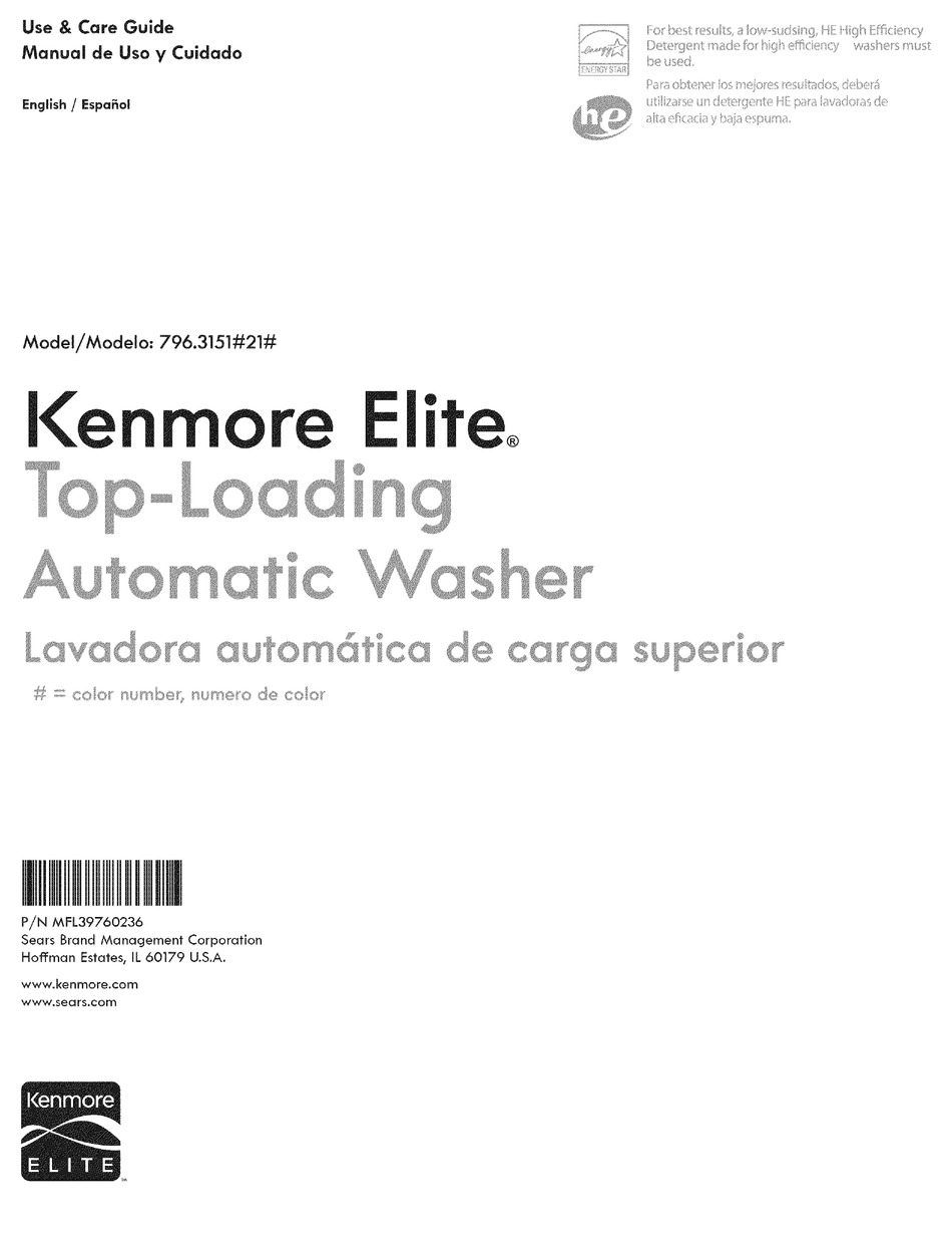 kenmore elite 796.3151