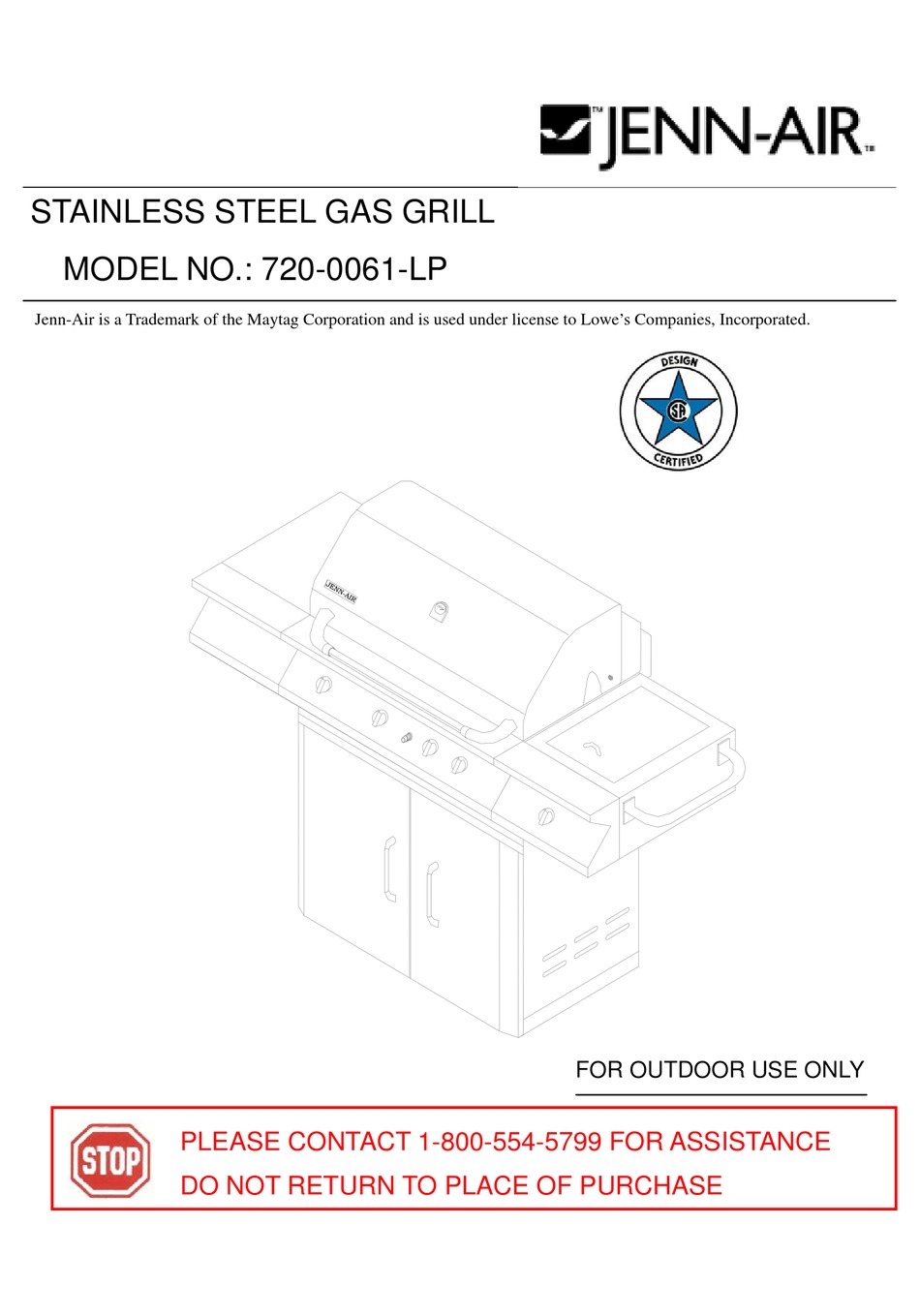 JENN-AIR 720-0061-LP MANUAL Pdf Download | ManualsLib