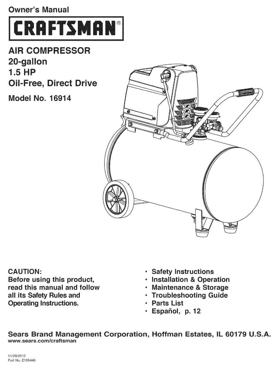 CRAFTSMAN 16914 OWNER'S MANUAL Pdf Download | ManualsLib