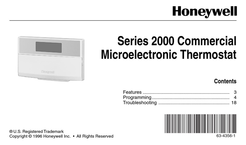 HONEYWELL SERIES 2000 MANUAL Pdf Download | ManualsLib