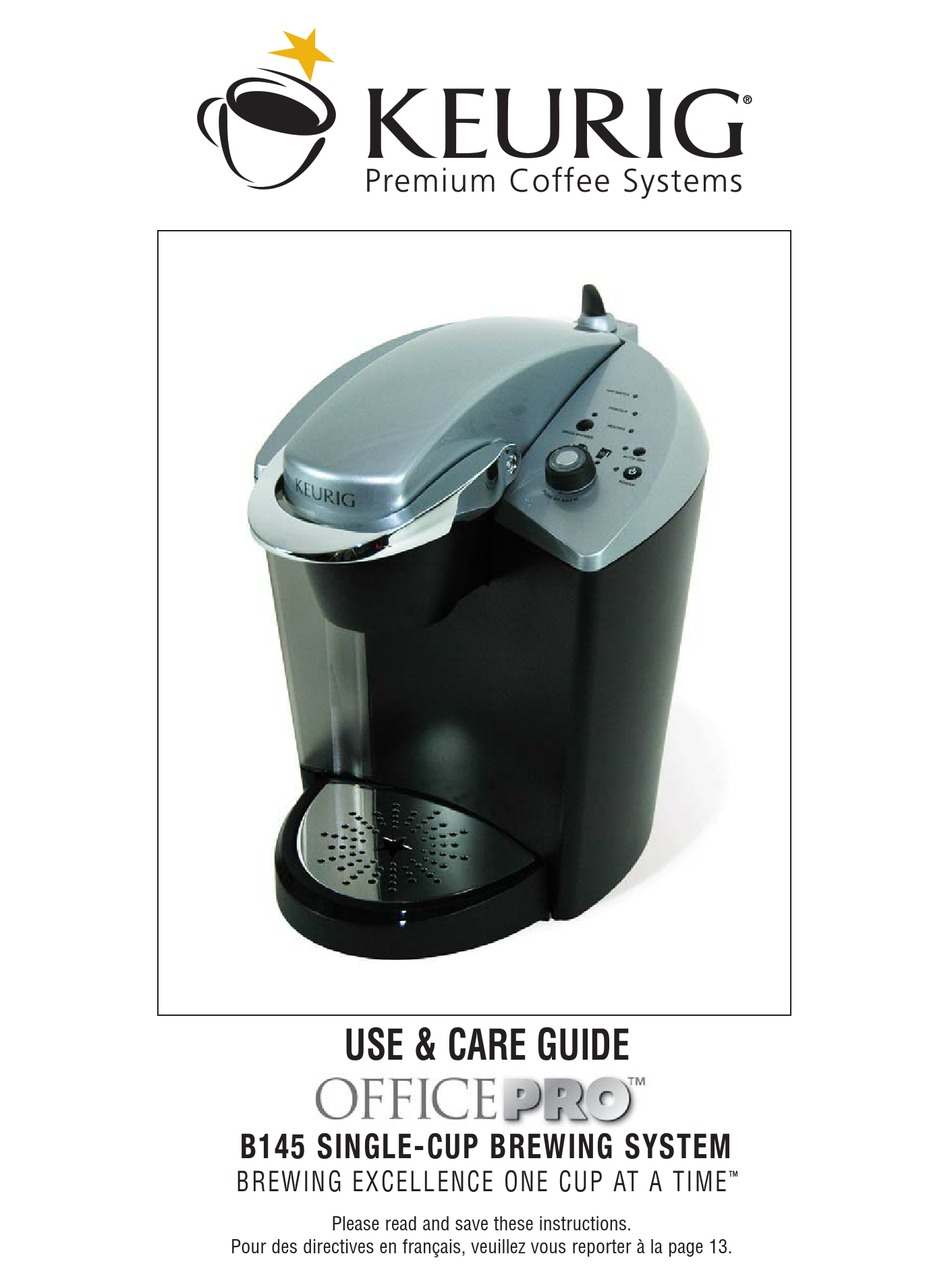 Keurig Officepro B145 Use Care Manual Pdf Download Manualslib