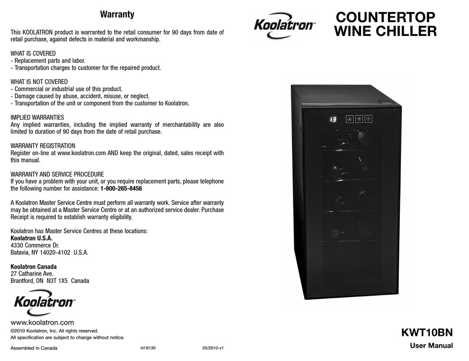 Koolatron Kwt10bn User Manual Pdf Download Manualslib