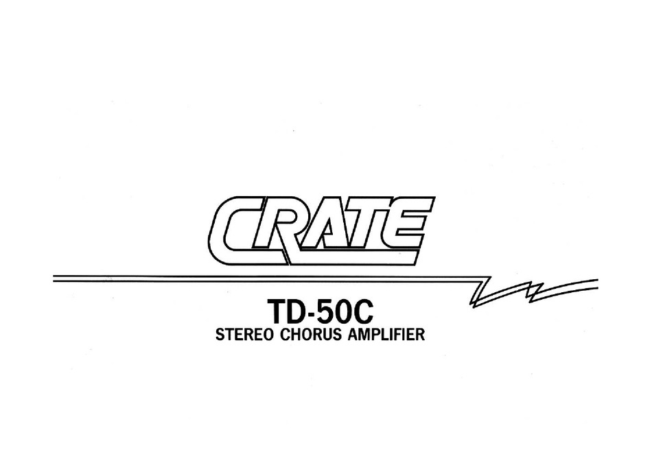 CRATE TD-50C OWNER'S MANUAL Pdf Download | ManualsLib