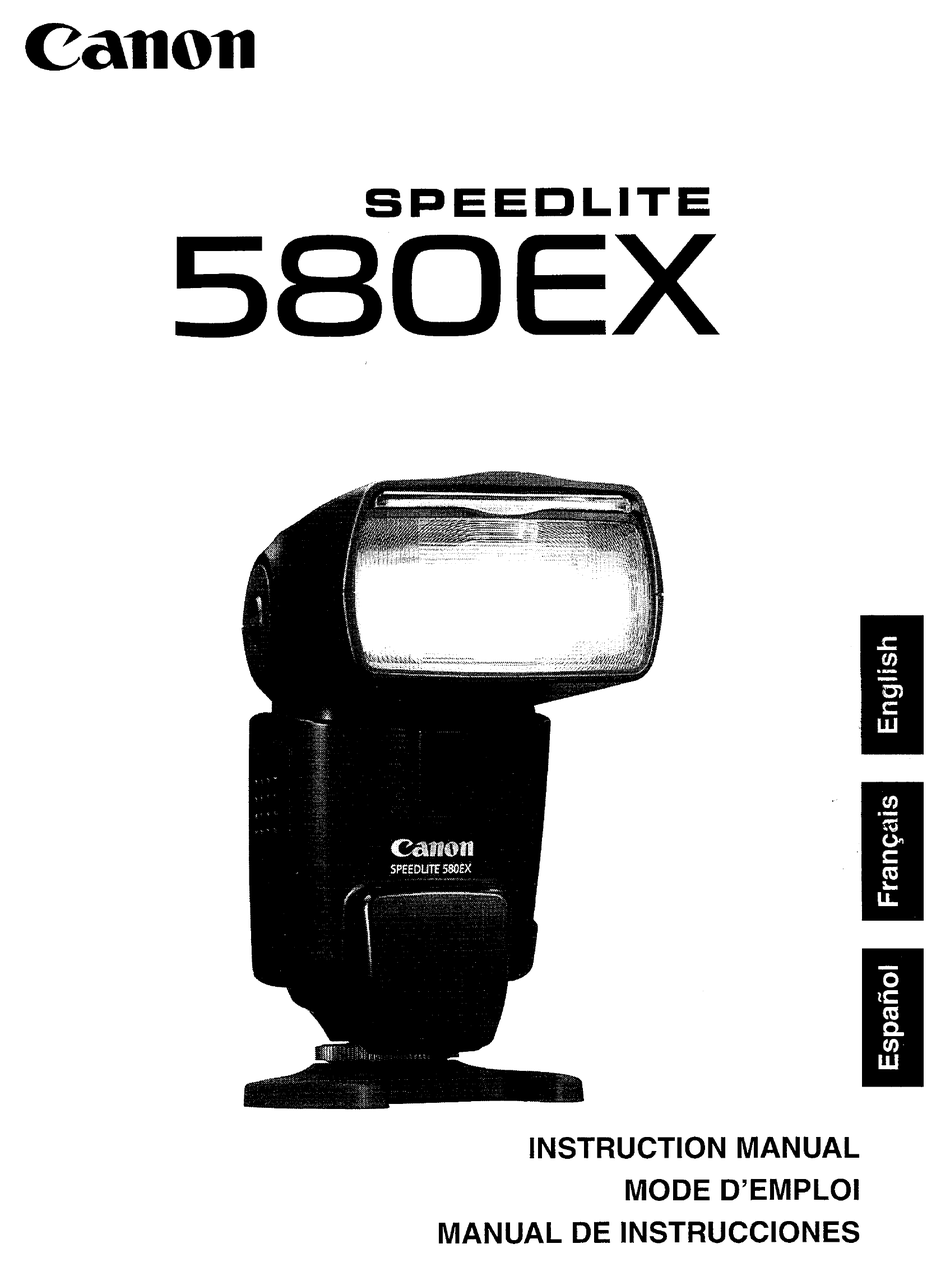 CANON SPEEDLITE 58OEX INSTRUCTION MANUAL Pdf Download ManualsLib