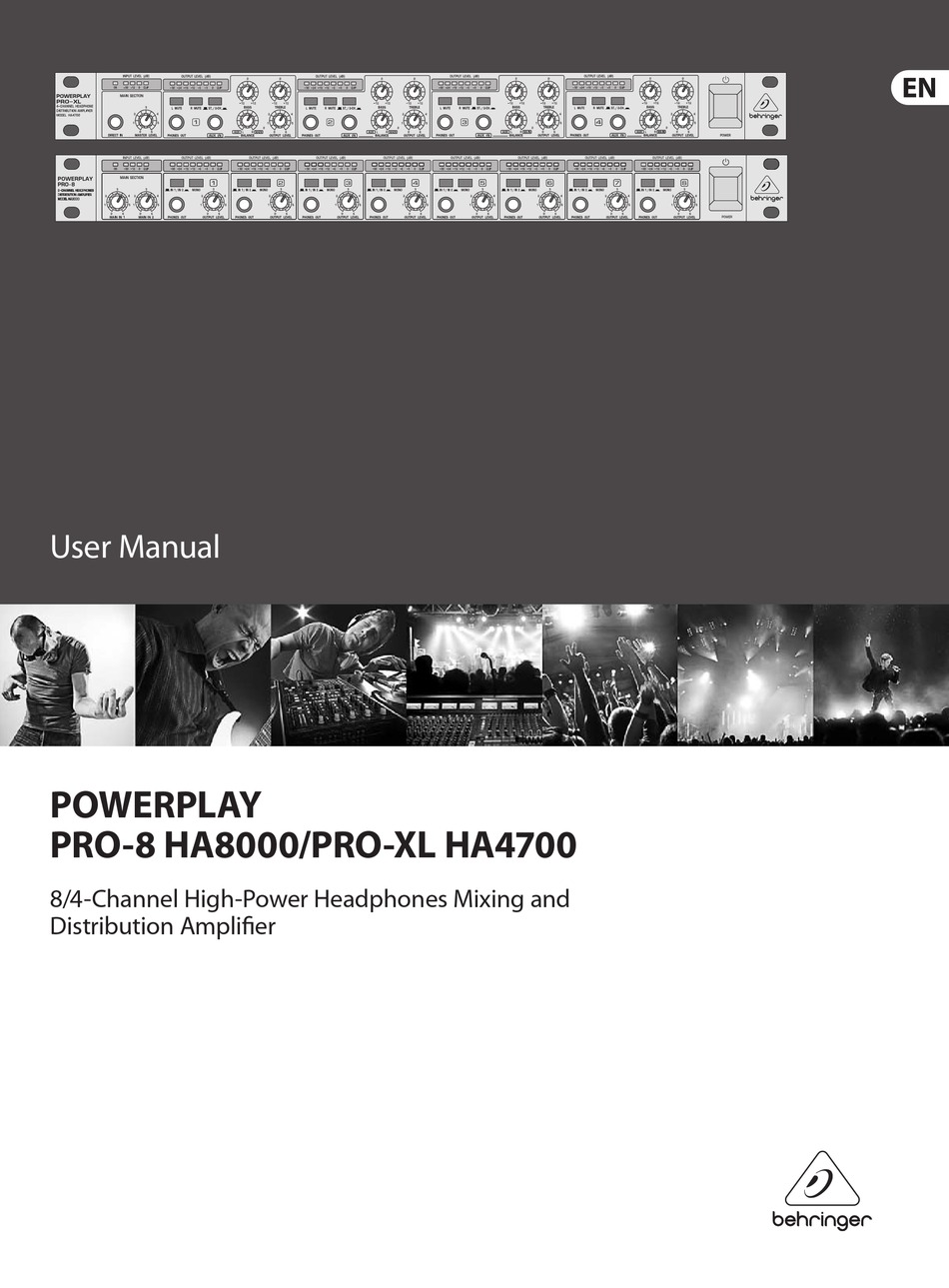 Behringer Powerplay Pro 8 Ha8000 User Manual Pdf Download Manualslib Behringer Powerplay Pro 8 Ha8000 User Manual Pdf Download Manualslib