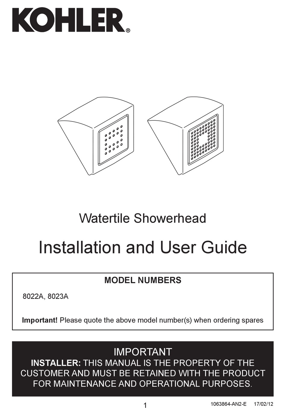 KOHLER 8022A INSTALLATION AND USER MANUAL Pdf Download ManualsLib   Kohler 8022a 