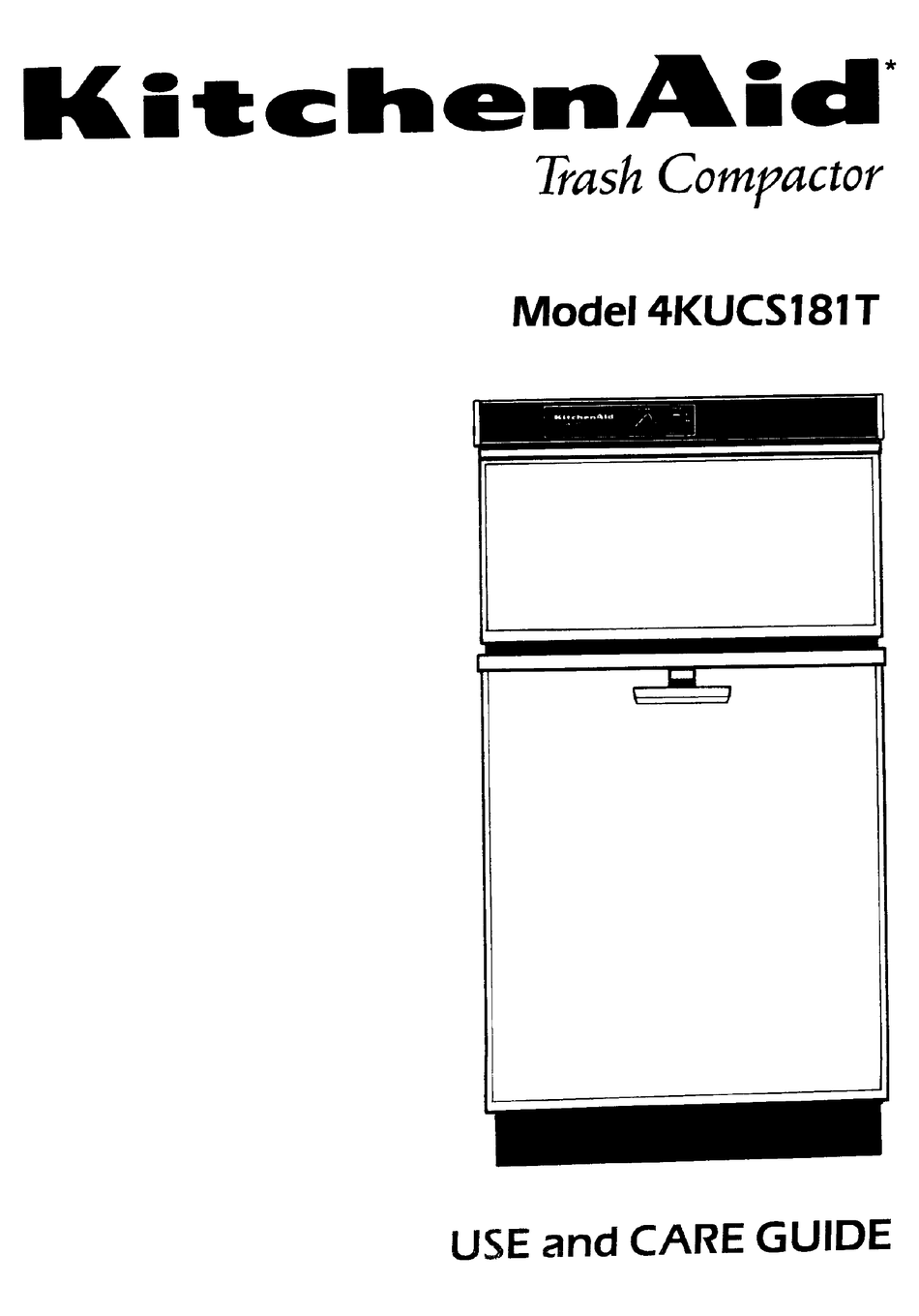 KITCHENAID 4KUCS181T USER AND CARE MANUAL Pdf Download ManualsLib
